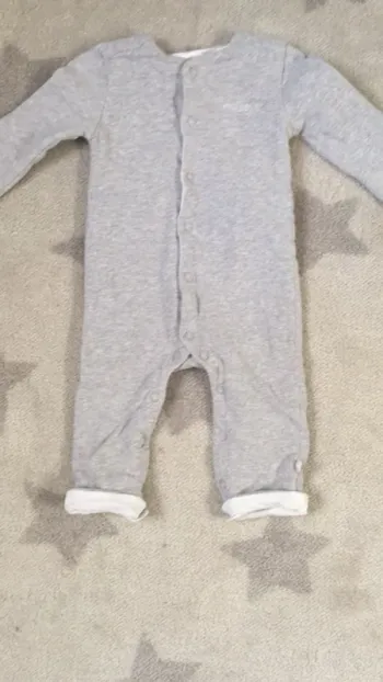 Pyjama noukies gris blanc 9 mois
