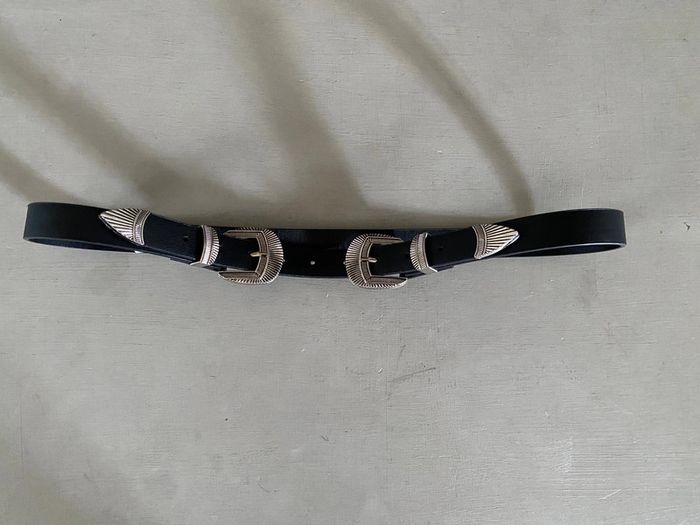 Ceinture femme double boucle noire et argentée - photo numéro 15
