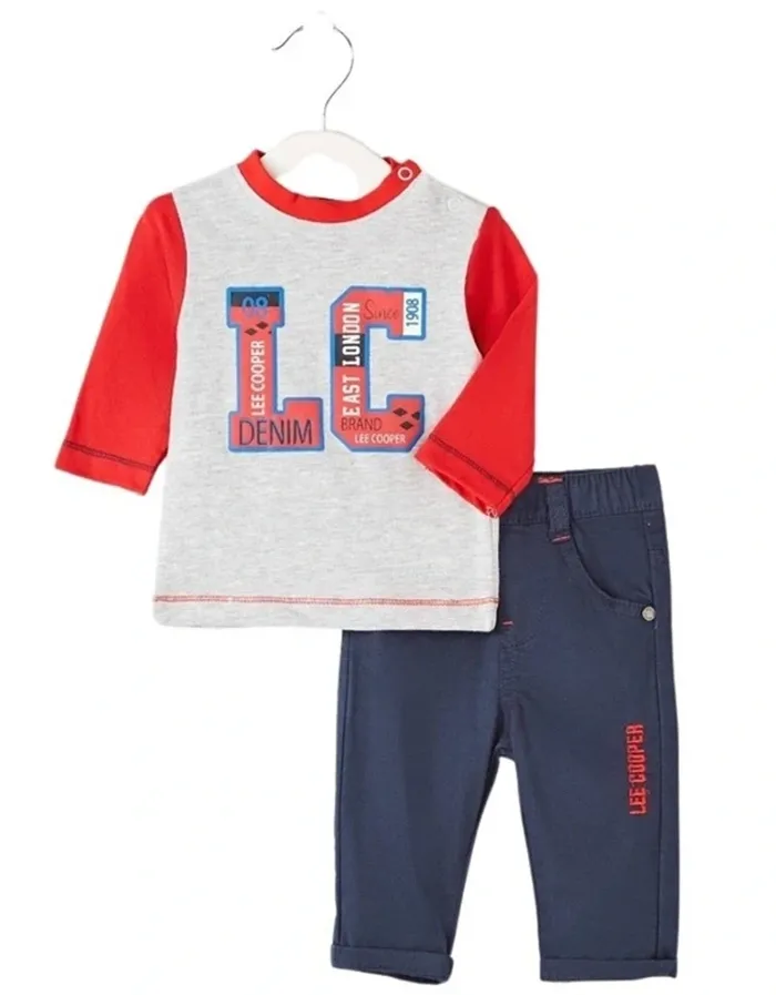 Ensemble 3 pièces Lee Cooper blouson capuche pantalon t-shirt neuf 18 mois