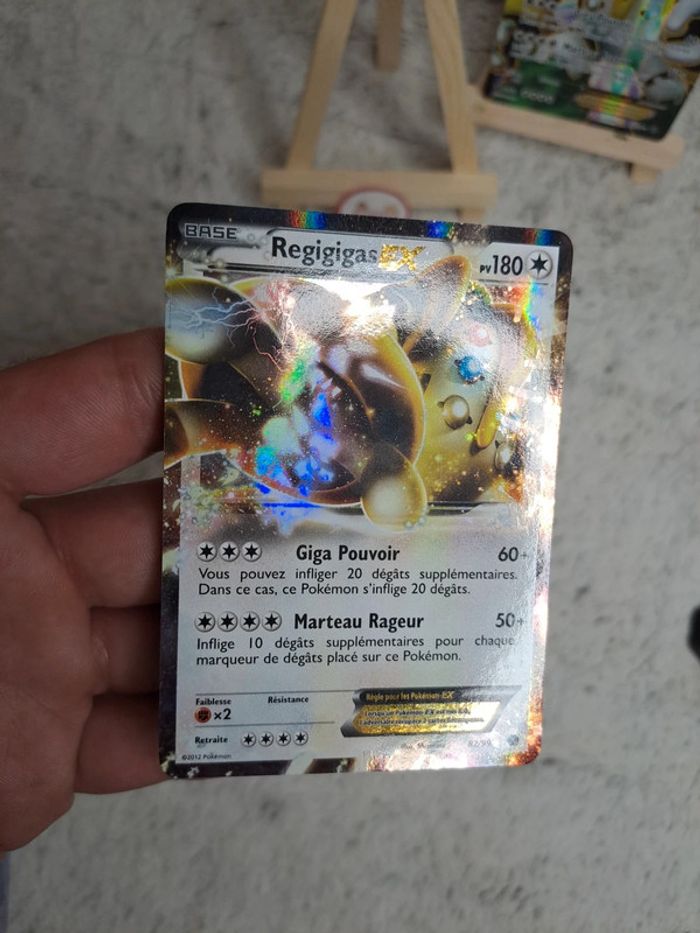 Duo Carte Pokémon Regigigas EX 82/99 99/99 Noir & Blanc Destinées Futures FR - photo numéro 4