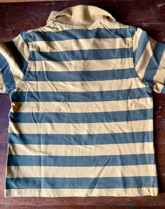 Polo jaune moutarde et kaki 8 ans type Rugby Kiabi - photo numéro 5