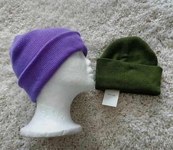 2 bonnets milano en 100%  laine, taille unique