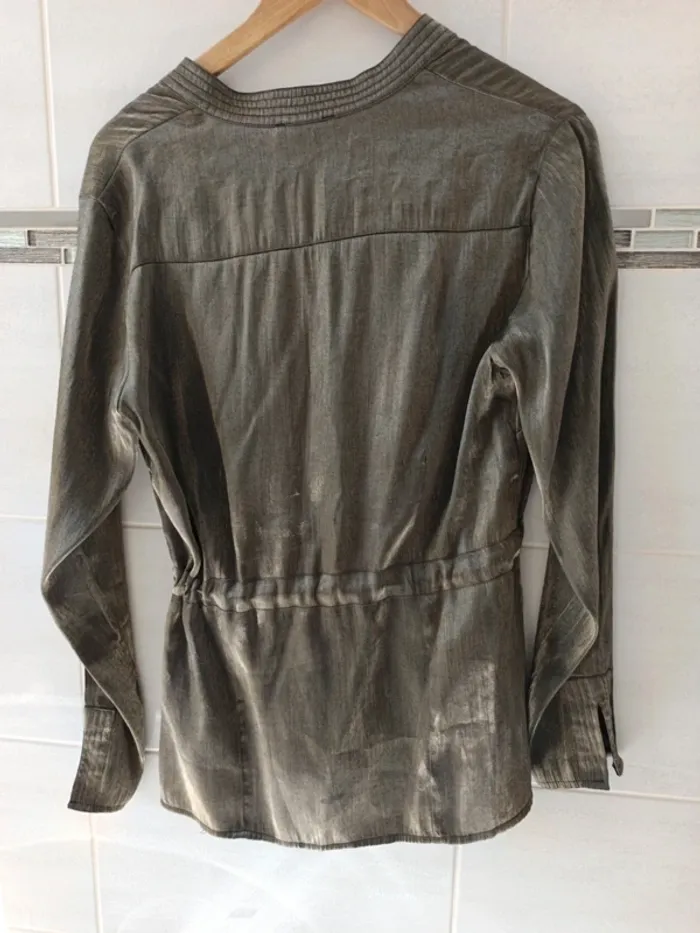 Blouse vintage Agnès Flo t.42 viscose - photo numéro 5