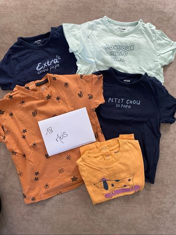 Lot t-shirt 18mois