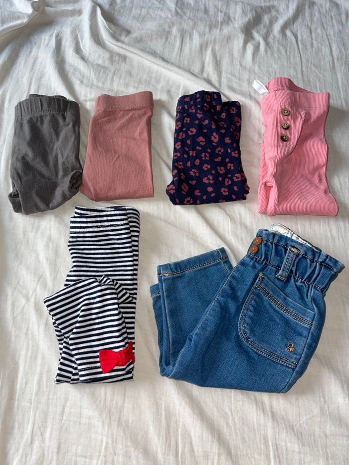 Lots de 6 bas (leggings et pantalons)