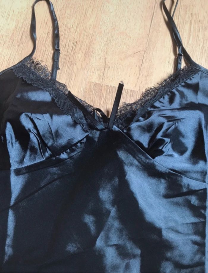 Ensemble pyjama noir avec short + débardeur, Taille S - photo numéro 4
