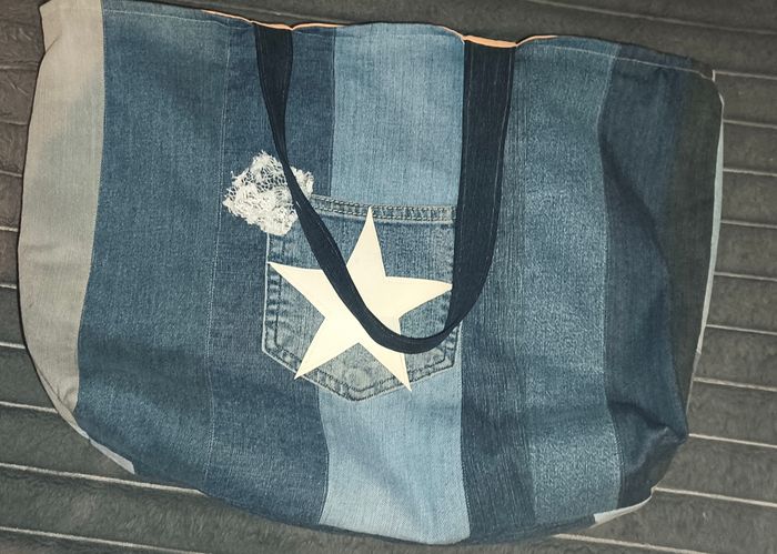 Sac de plage en jeans - photo numéro 3
