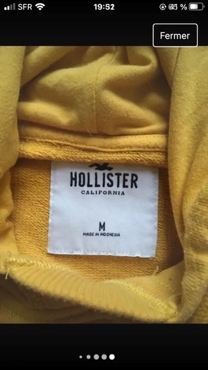 Magnifique Sweat-shirt court à capuche en excellent état en 38 de marque Hollister - photo numéro 6