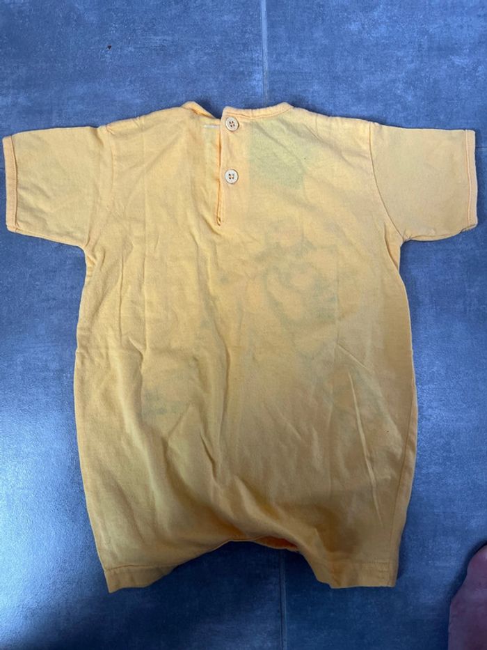T-shirt body jaune ourson 6 mois 3 Pommes - photo numéro 4