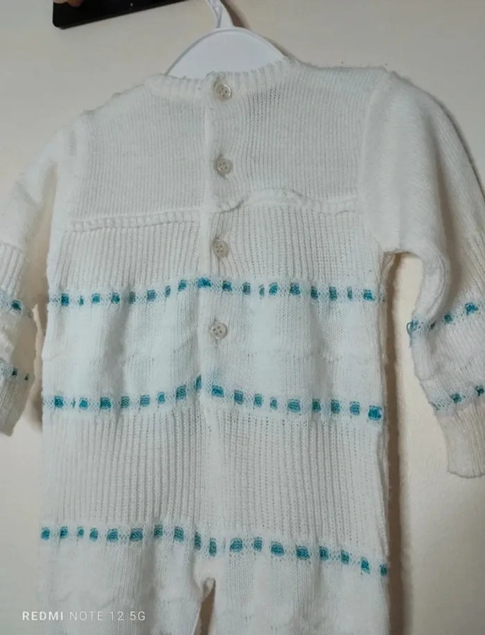 Combinaison en tricot taille 9 mois Nougatex - photo numéro 3