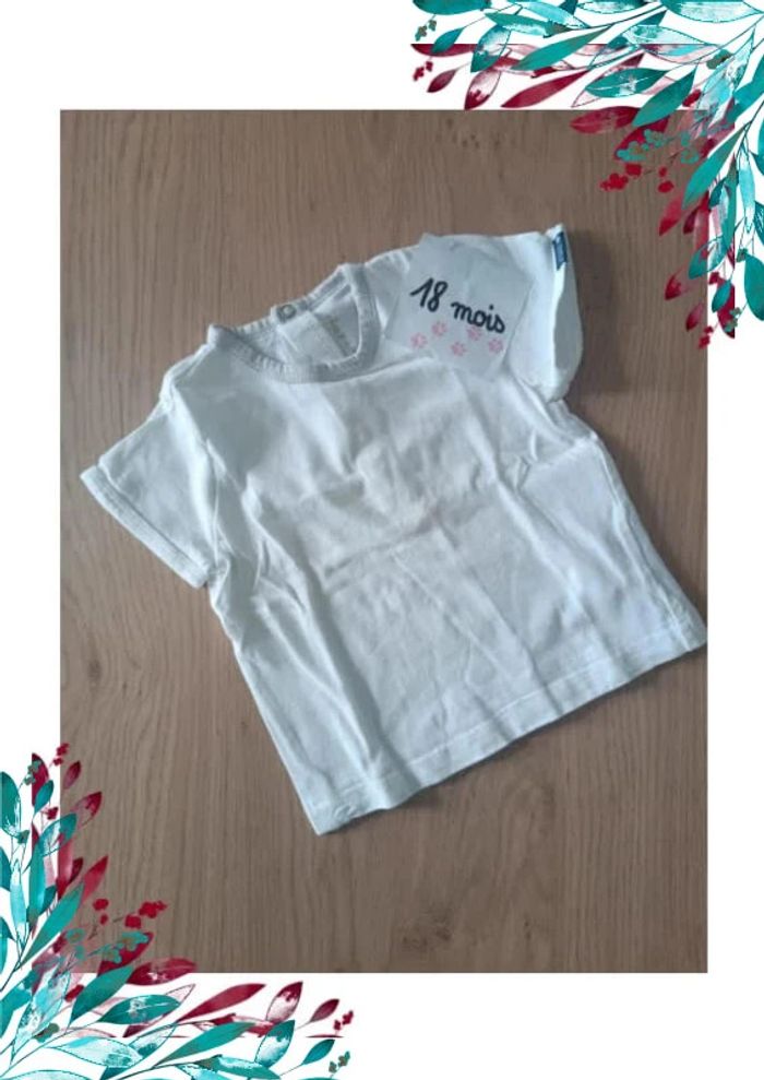 Tee shirt blanc garçon 18 mois