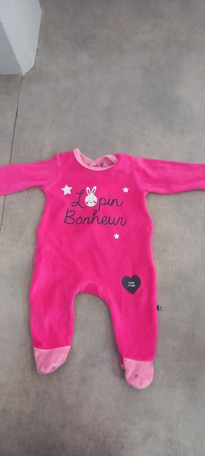 Pyjama manche longue 1 piece sucre dorge 6 mois