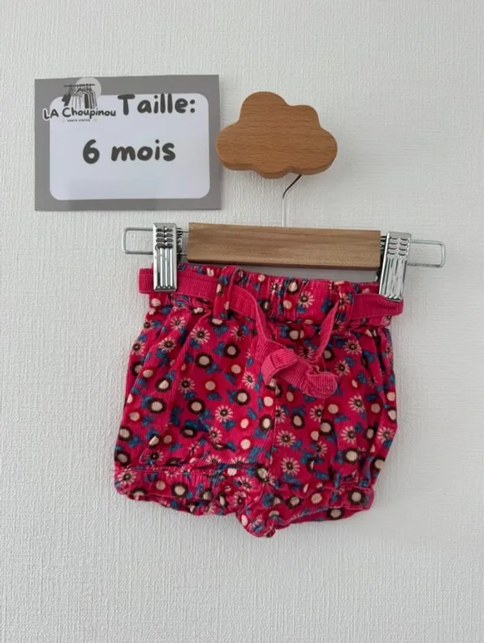 Short en velours - taille 6 mois 🌸