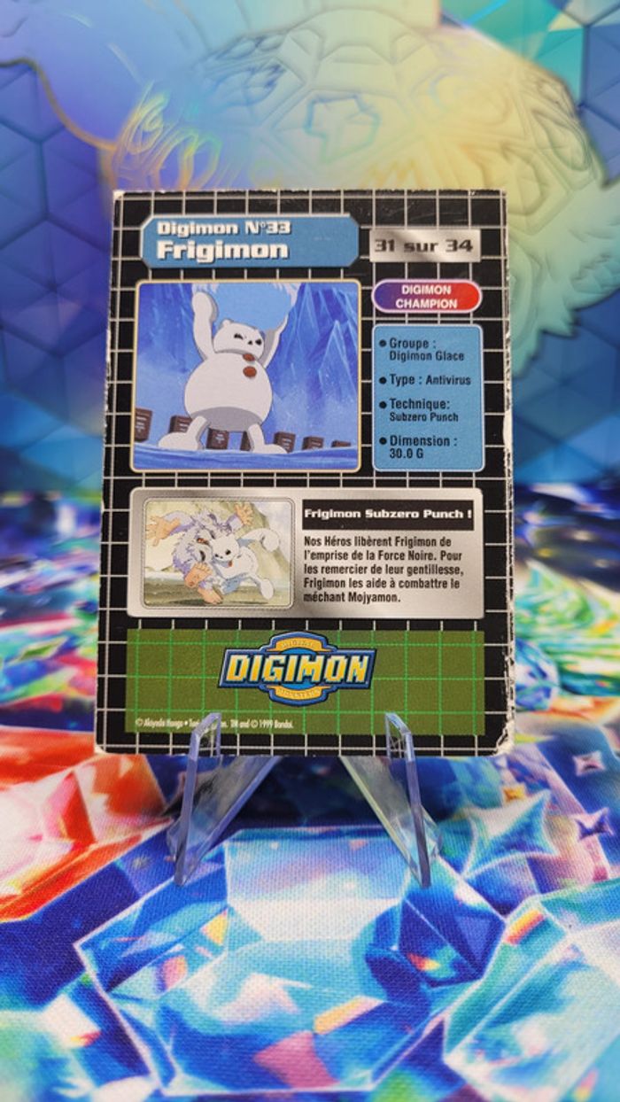 Carte Digimon Frigimon 31/34 Édition Série TV - photo numéro 2