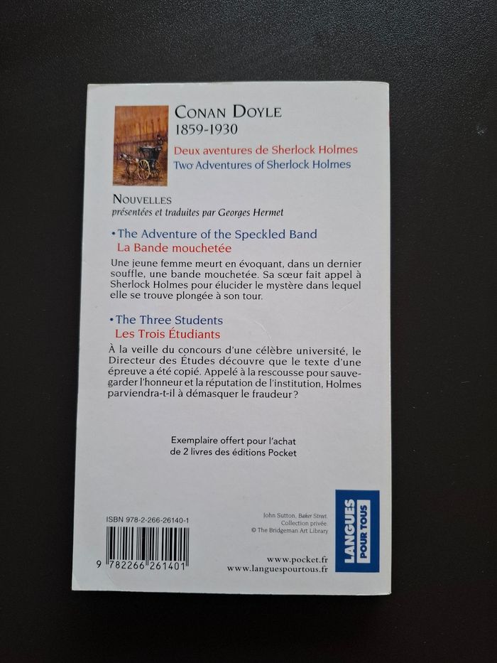 Livre Sherlock Holmes de Conan Doyle en très bon état - photo numéro 2