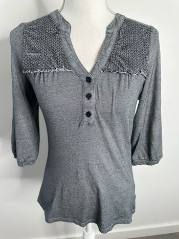 Blouse grise mouchetée Phildar T36 S