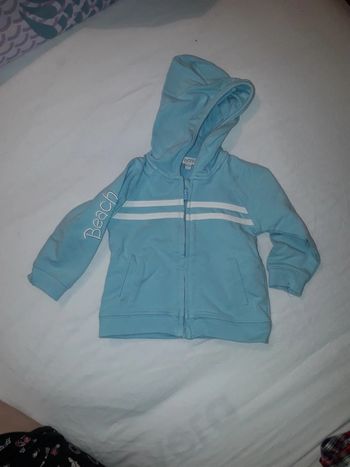 In extenso gilet zip bleu taille 6 mois