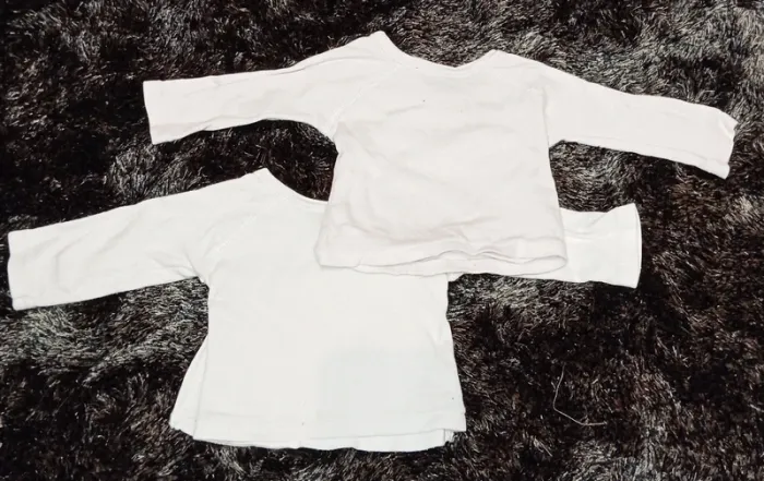 Lot 2 gilets cache cœur en coton 1 mois - photo numéro 3