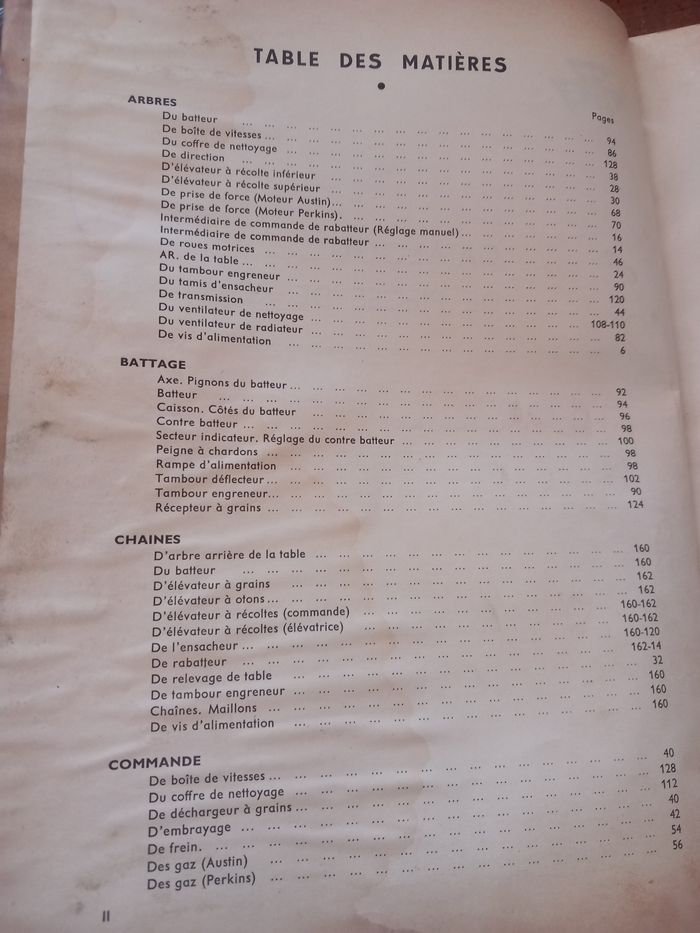 Catalogue de pièces de rechange moissonneuse batteuse automotrice 780 - photo numéro 3