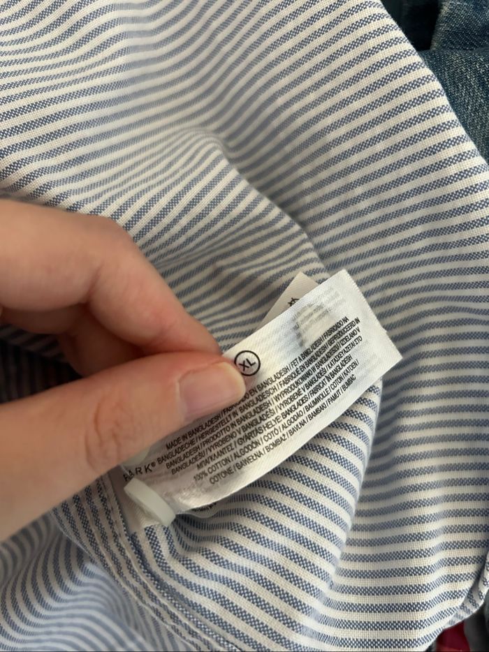 Chemise bleu à rayures Slim Fit Homme Primark Taille XL - photo numéro 6