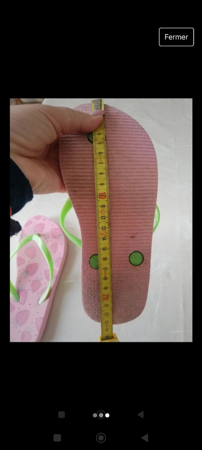 Tongs rose taille 33/34 1€ - photo numéro 3