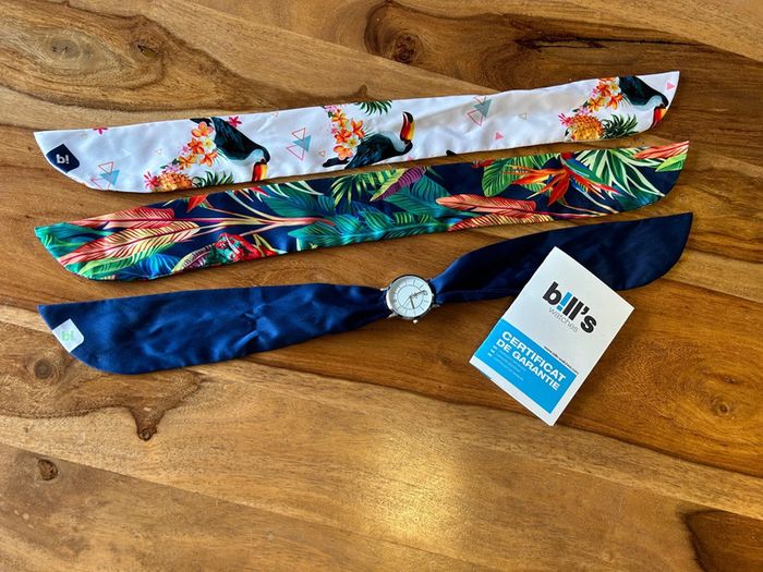 Montre bill’s watches avec 3 bracelets foulard neuf
