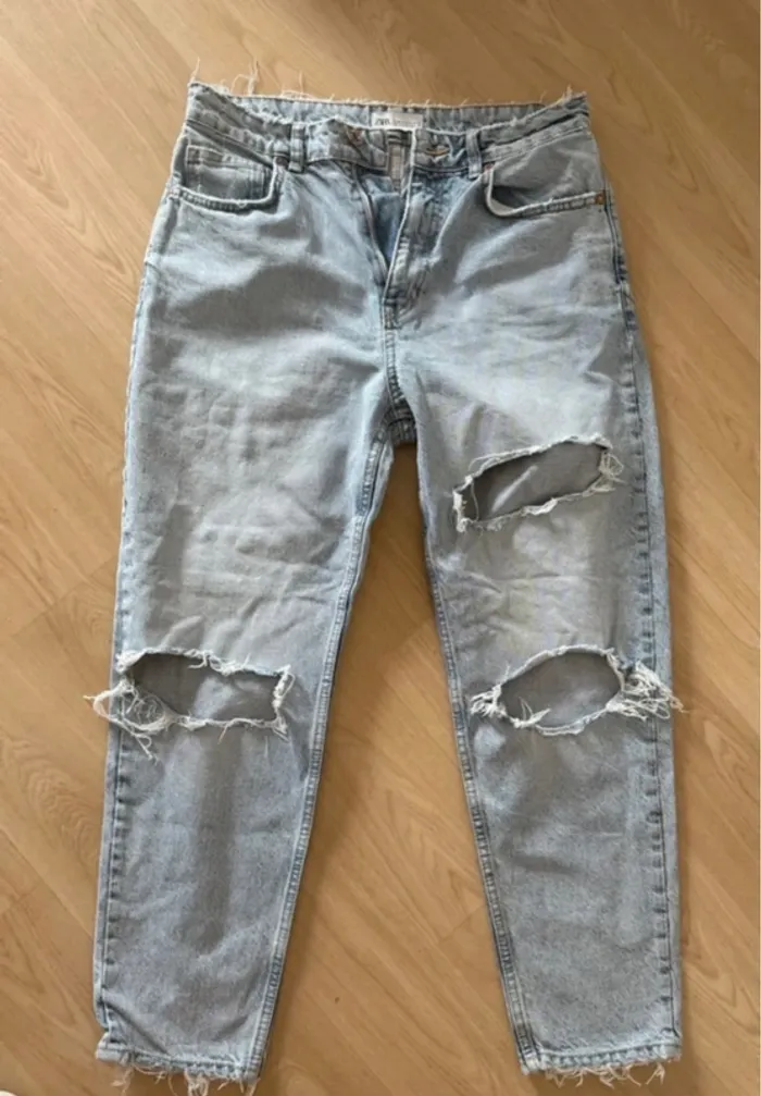 Jean mom destroy Zara - Taille 40 - photo numéro 3