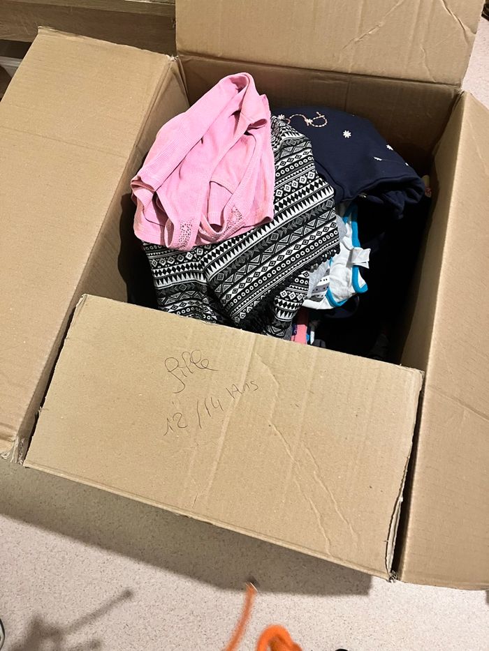 Gros carton de vêtement fille
