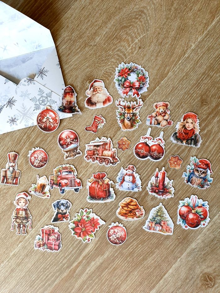 Die cut scrapbooking noel rouge