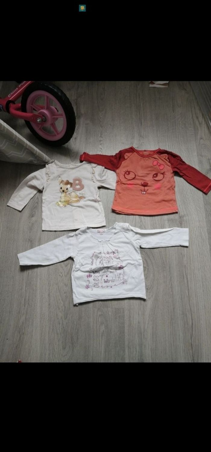 Haut manches longues filles 12 mois