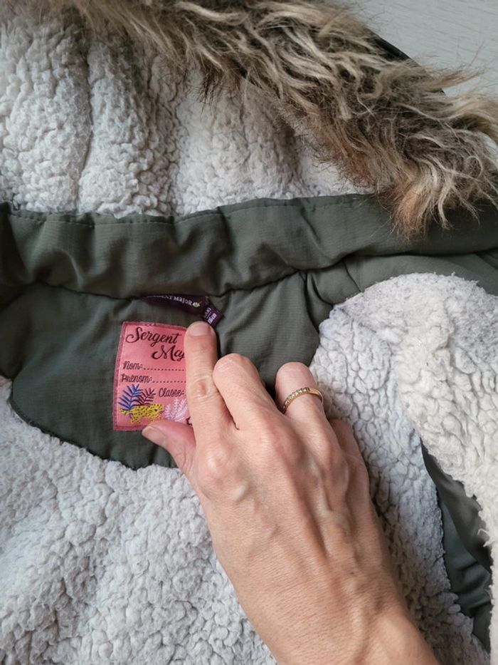 Manteau chaud kaki sergent major 6ans - photo numéro 4