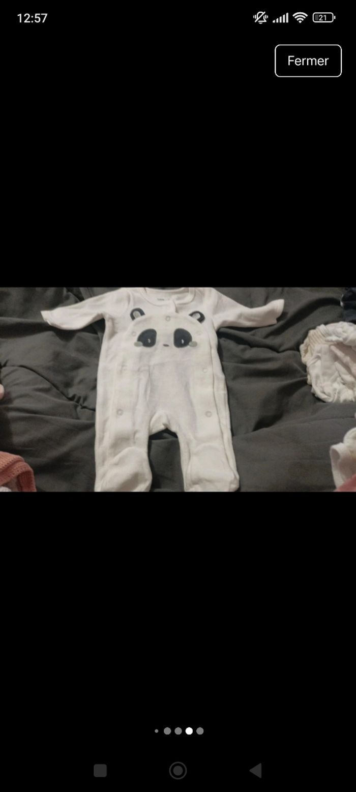 Lot de pyjama bébé fille taille 1 mois - photo numéro 2