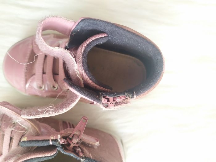 Baskets tennis montantes Geox tout cuir bébé fille pointure 21 - photo numéro 4