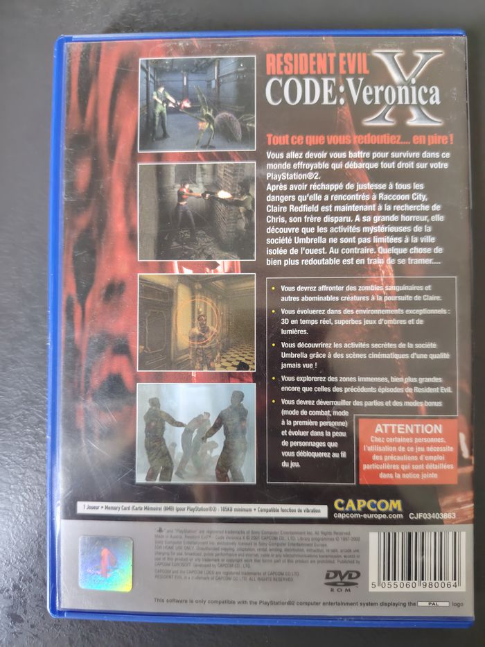 Resident Evil code Veronica X ps2 - photo numéro 3