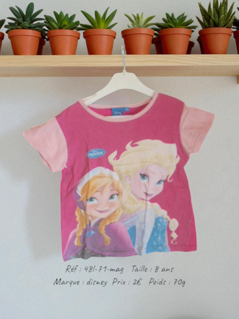 T-shirt 8 ans Disney (48l-71-mag)