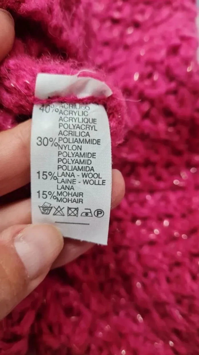 Pull js millénium grosse maille laine fil doré - photo numéro 7