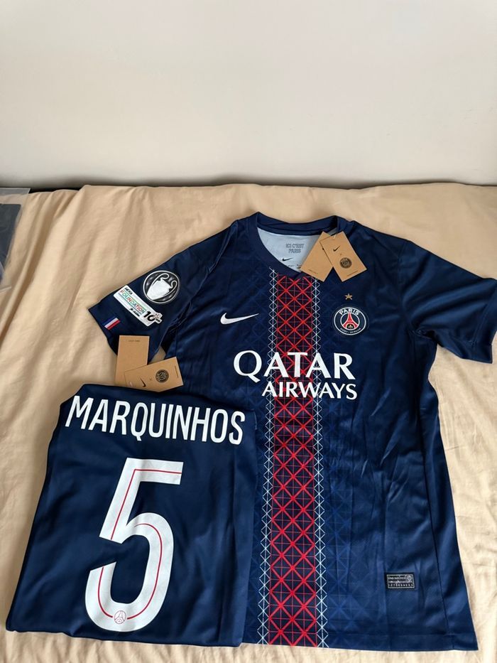 Maillot PSG 2025/2026 Marquinhos Badge UEFA Taille M - photo numéro 1