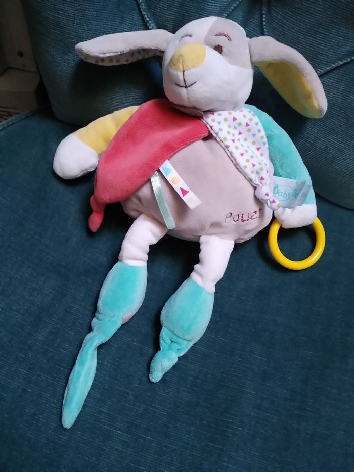 Doudou pouet et hochet Baby Nat - photo numéro 1