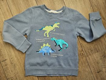 Sweat bleu ciel dinausore H&M 5 ans