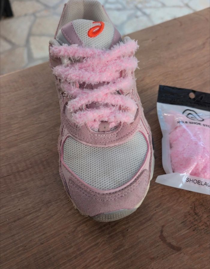 Paire de lacets Fluffy rose - photo numéro 2