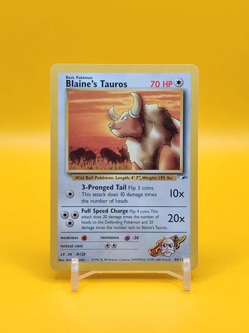 Pokémon Blaine's Tauros bloc wizards gym heroes