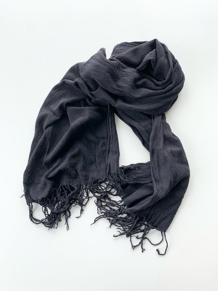 Écharpe uni noire - photo numéro 2