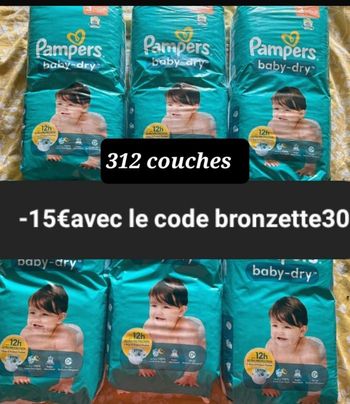 Six pack de couche pampers taille 3 normale