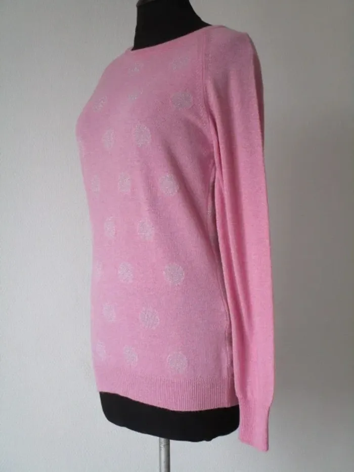 Pull rose pois L'Atelier d'Anna M 38 NEUF - photo numéro 3