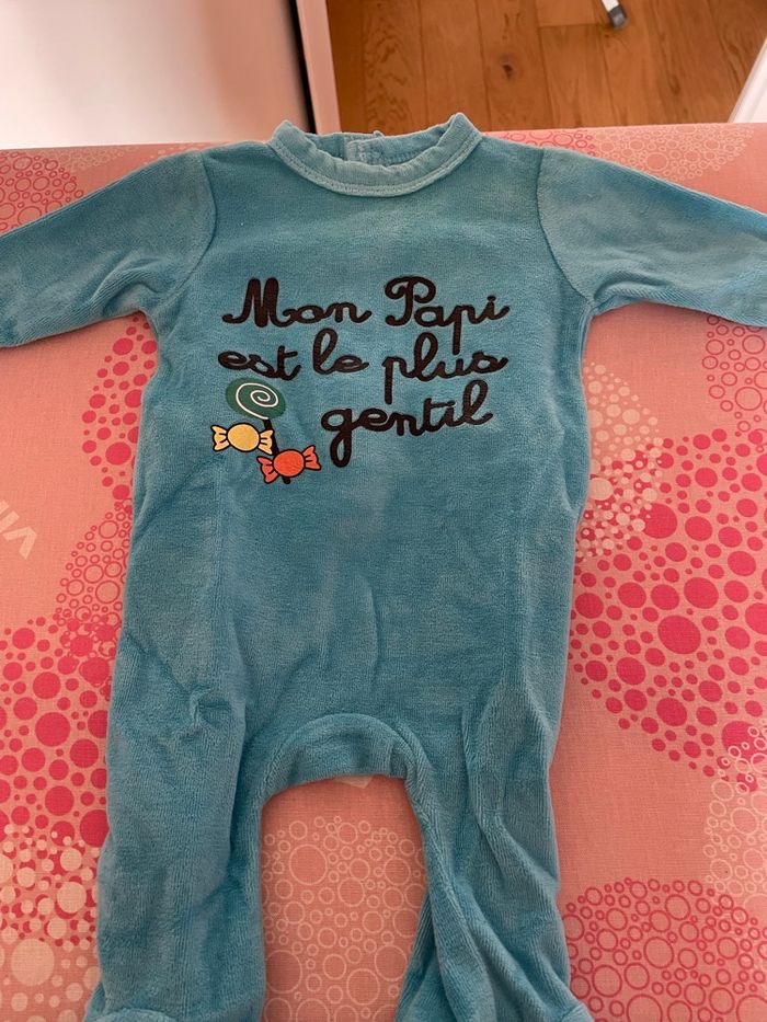 Lot pyjama naissance en velours - photo numéro 2