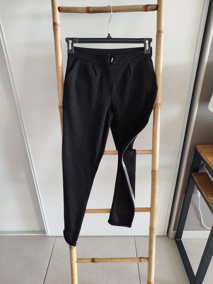 Pantalon bande paillettes