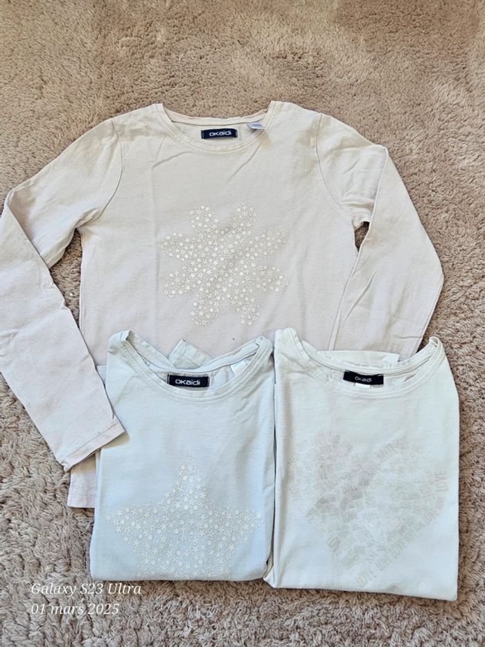 Lot de 3 t shirt okaïdi 8 ans