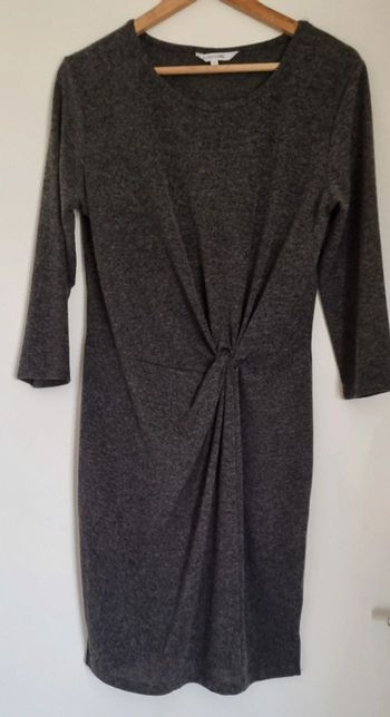 Robe gris chiné en maille fine