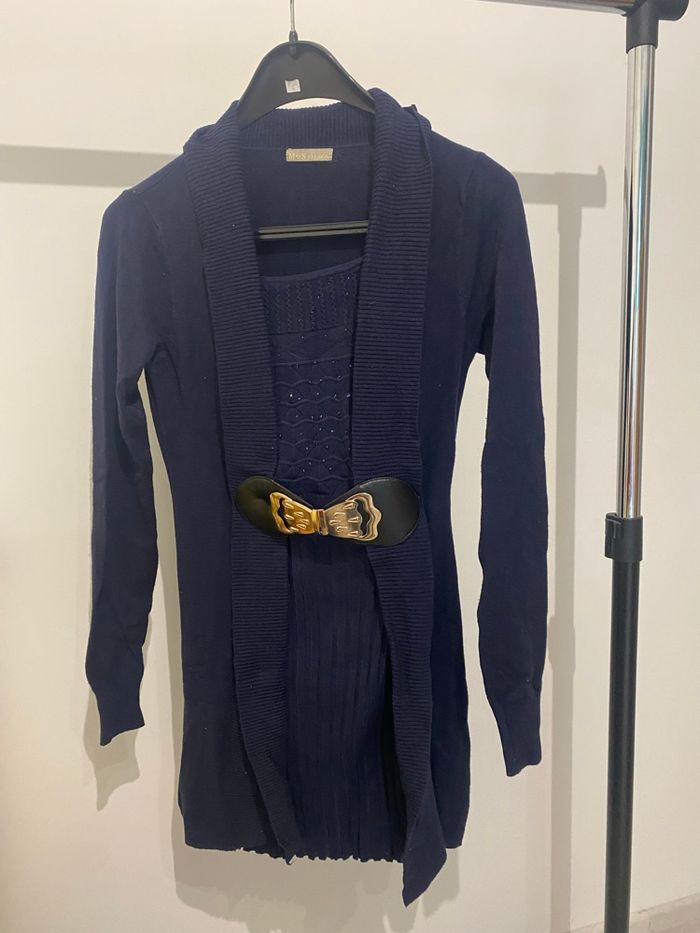 Robe pull tunique marine