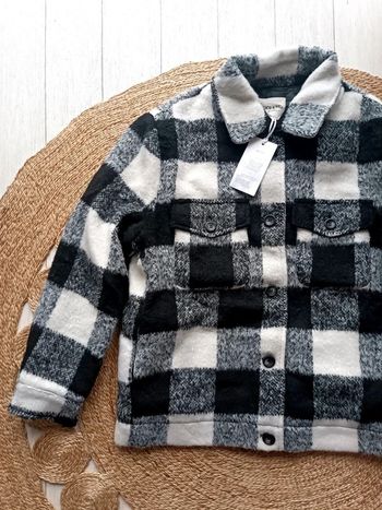 Veste à carreaux "Daria" 80% polyester 20% laine Taille M Grace & Mila Neuf avec étiquette